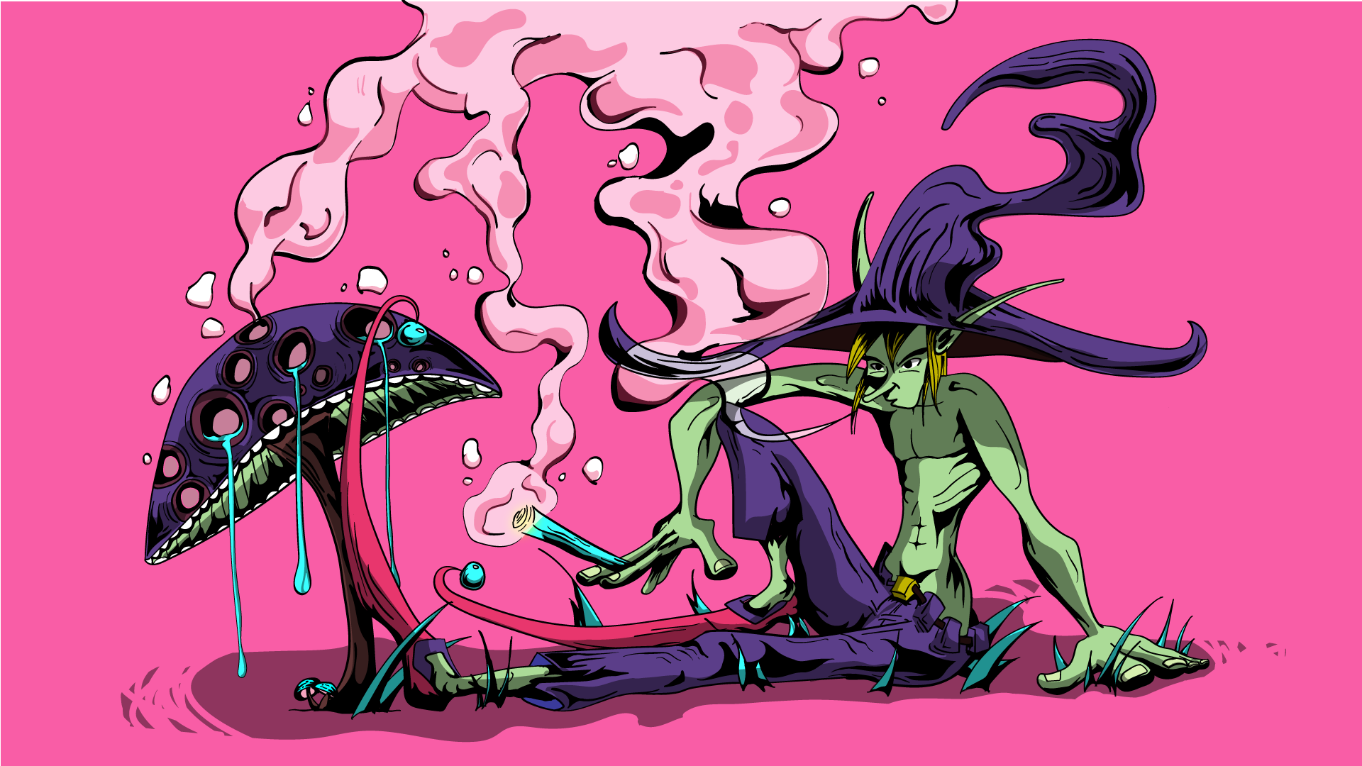 Ilustración Adobe Illustrator Duende elf